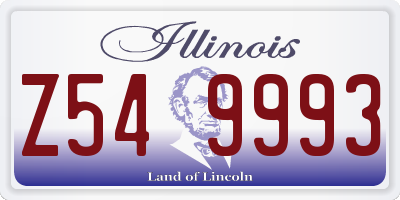 IL license plate Z549993