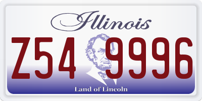 IL license plate Z549996