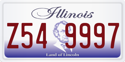 IL license plate Z549997