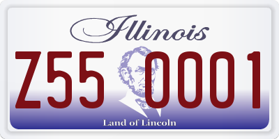 IL license plate Z550001