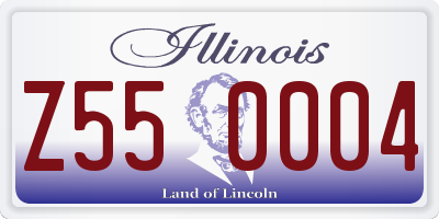 IL license plate Z550004