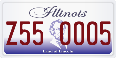 IL license plate Z550005