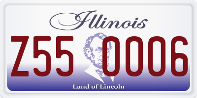 IL license plate Z550006