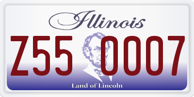 IL license plate Z550007