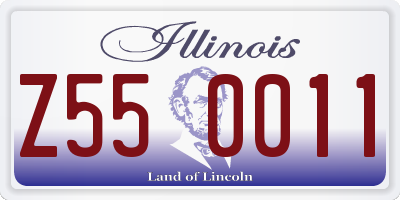 IL license plate Z550011
