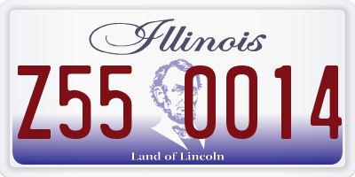 IL license plate Z550014