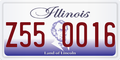 IL license plate Z550016