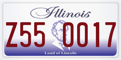 IL license plate Z550017