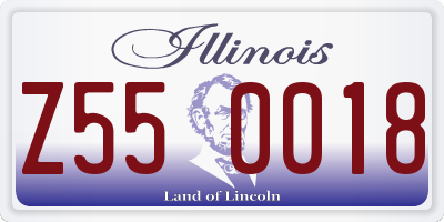 IL license plate Z550018