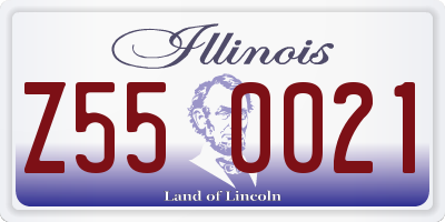 IL license plate Z550021