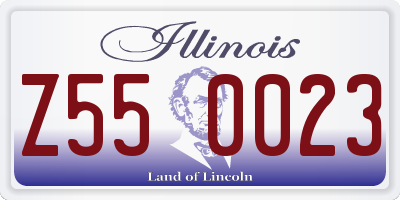IL license plate Z550023