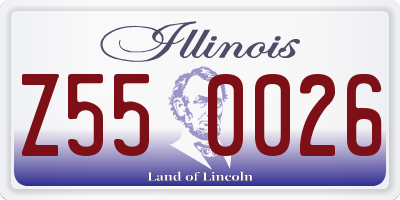 IL license plate Z550026