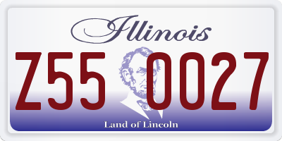 IL license plate Z550027