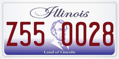 IL license plate Z550028