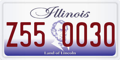 IL license plate Z550030
