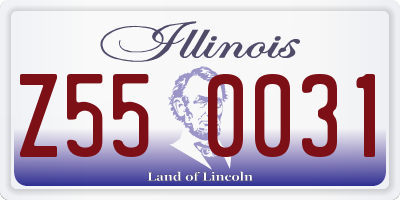 IL license plate Z550031