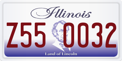 IL license plate Z550032
