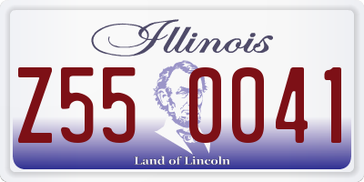 IL license plate Z550041