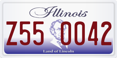 IL license plate Z550042