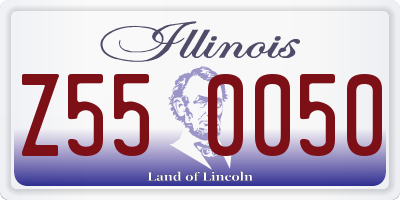IL license plate Z550050