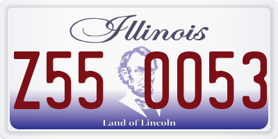 IL license plate Z550053