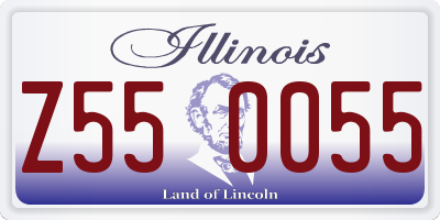 IL license plate Z550055
