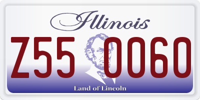 IL license plate Z550060
