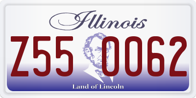 IL license plate Z550062