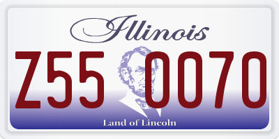 IL license plate Z550070
