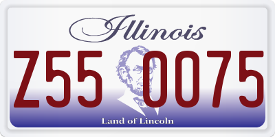 IL license plate Z550075