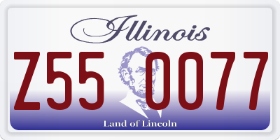 IL license plate Z550077