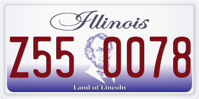 IL license plate Z550078