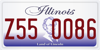 IL license plate Z550086