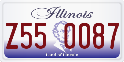IL license plate Z550087