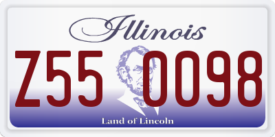 IL license plate Z550098