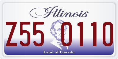 IL license plate Z550110