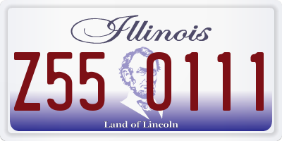 IL license plate Z550111