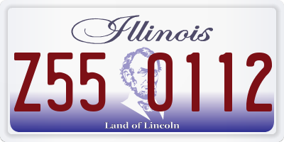IL license plate Z550112