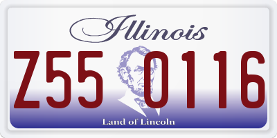 IL license plate Z550116