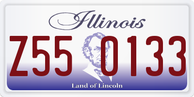 IL license plate Z550133