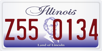 IL license plate Z550134