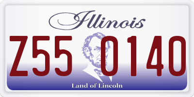 IL license plate Z550140