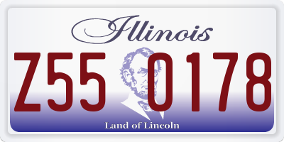 IL license plate Z550178