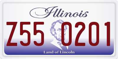 IL license plate Z550201