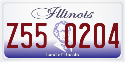 IL license plate Z550204
