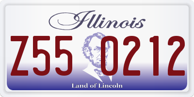 IL license plate Z550212