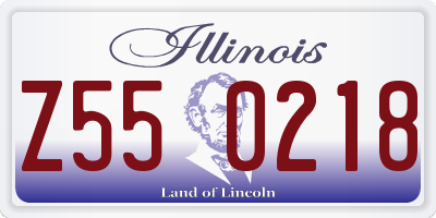 IL license plate Z550218