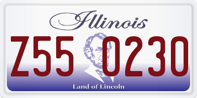 IL license plate Z550230