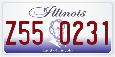 IL license plate Z550231
