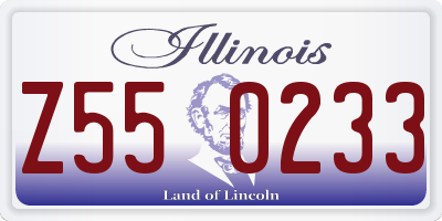 IL license plate Z550233